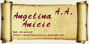 Angelina Aničić vizit kartica